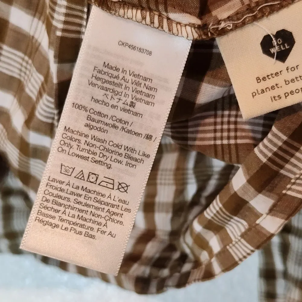 Madewell gingham blouse